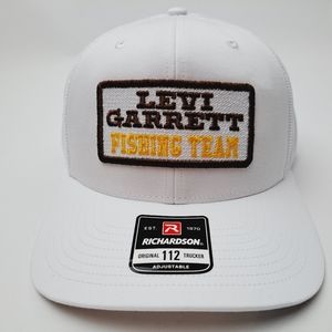 Levi Garrett Fishing Team Richardson 112 Trucker Mesh Snapback Cap Hat White